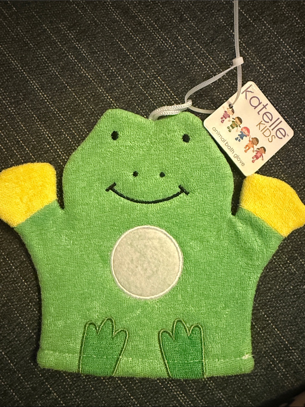 Green Frog Bath Glove for Toddlers